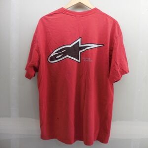 Vintage Alpinestars Racing Ahead Graphic T-Shirt Red XL Motocross Streetwear
